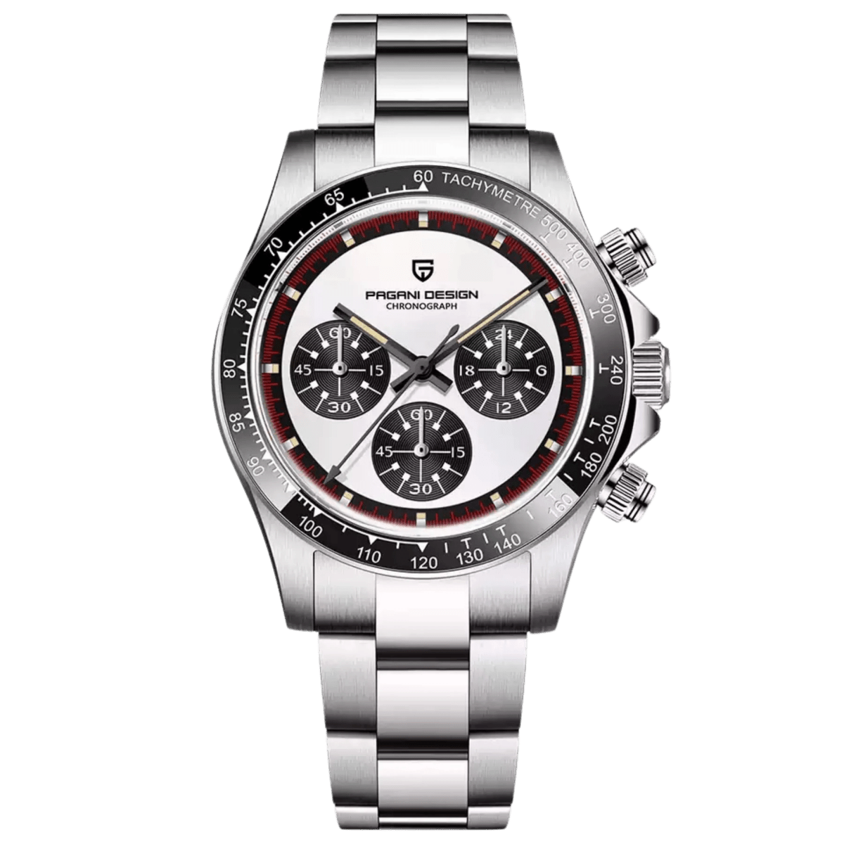 Pagani Design PD-1676 – Chronographe Tachymetre — Blanc